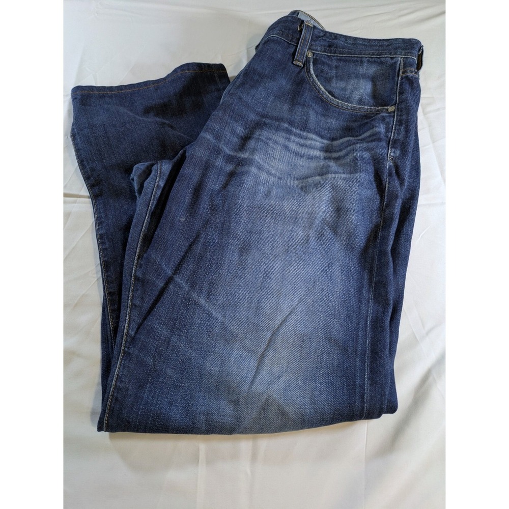 AG Adriano Goldschmied The Protege Jeans Mens 38 Straight‎ Leg Blue Denim FLAW